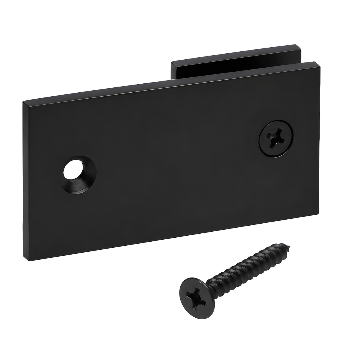 CRL Matte Black 'Y' Inline Square Corner Glass Clamp