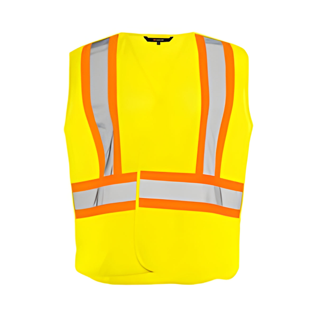 Hi Vis 5 Pt. Tearaway Mesh Traffic Vest, 4" Reflective Tape, Yellow, 4XL / 5XL- 1 Each