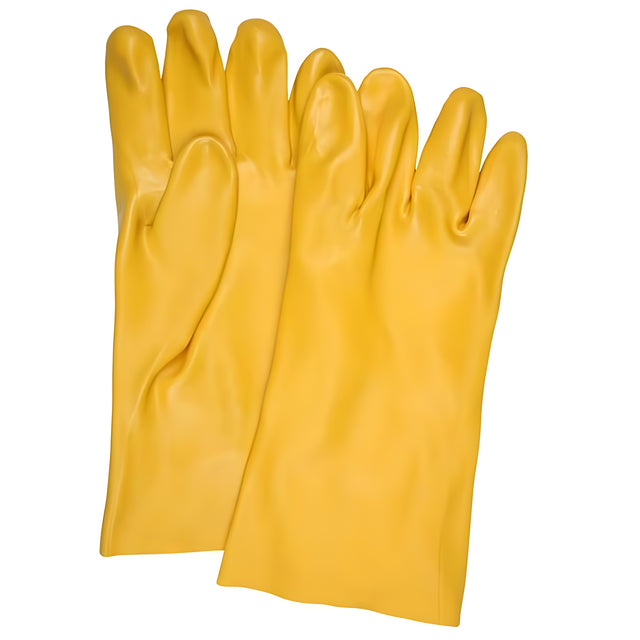 PVC Gloves, Yellow, 12" Cuff – 12 Pairs/Bag