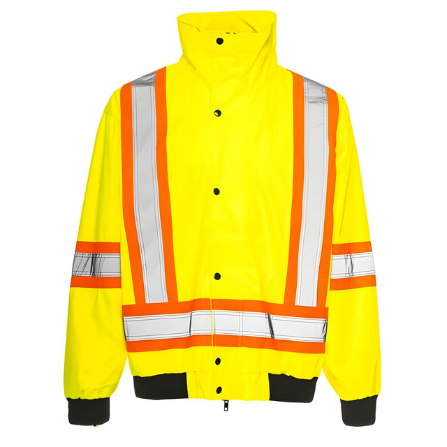 6 – in – 1 Winter Traffic Jacket, 4" Reflective Tape, Yellow, Small