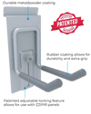 Grey PVC Slatwall Hook Kit | 10 & 20 Piece Options | Comtrad - PVC slatwall hook kit for compatible wall storage systems - CW10-K