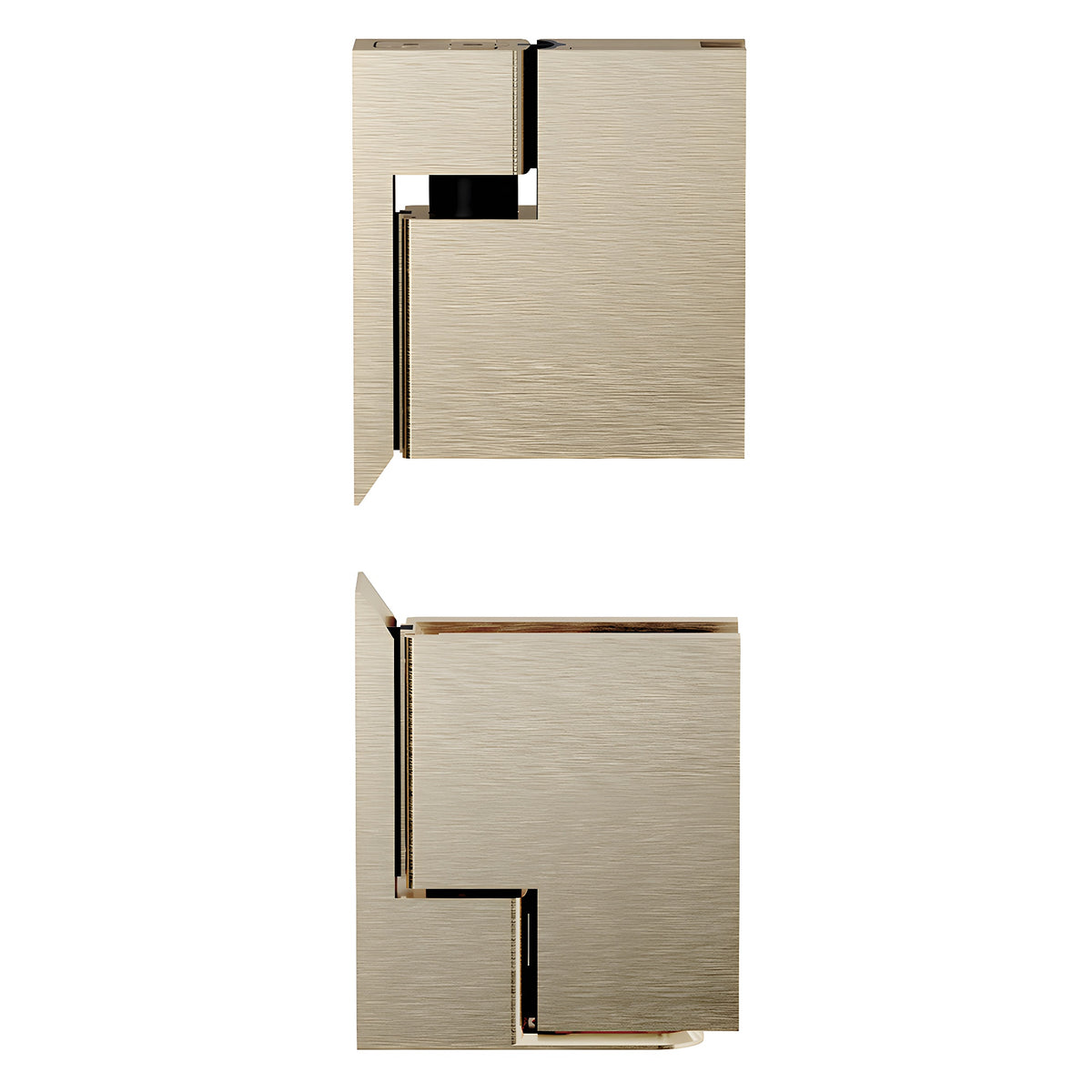 CRL Brushed Bronze Zero Hinge Set
