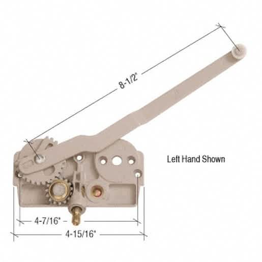 CRL Truth EntryGard® Single Arm Operator - Left Hand: Durable, precise window hardware