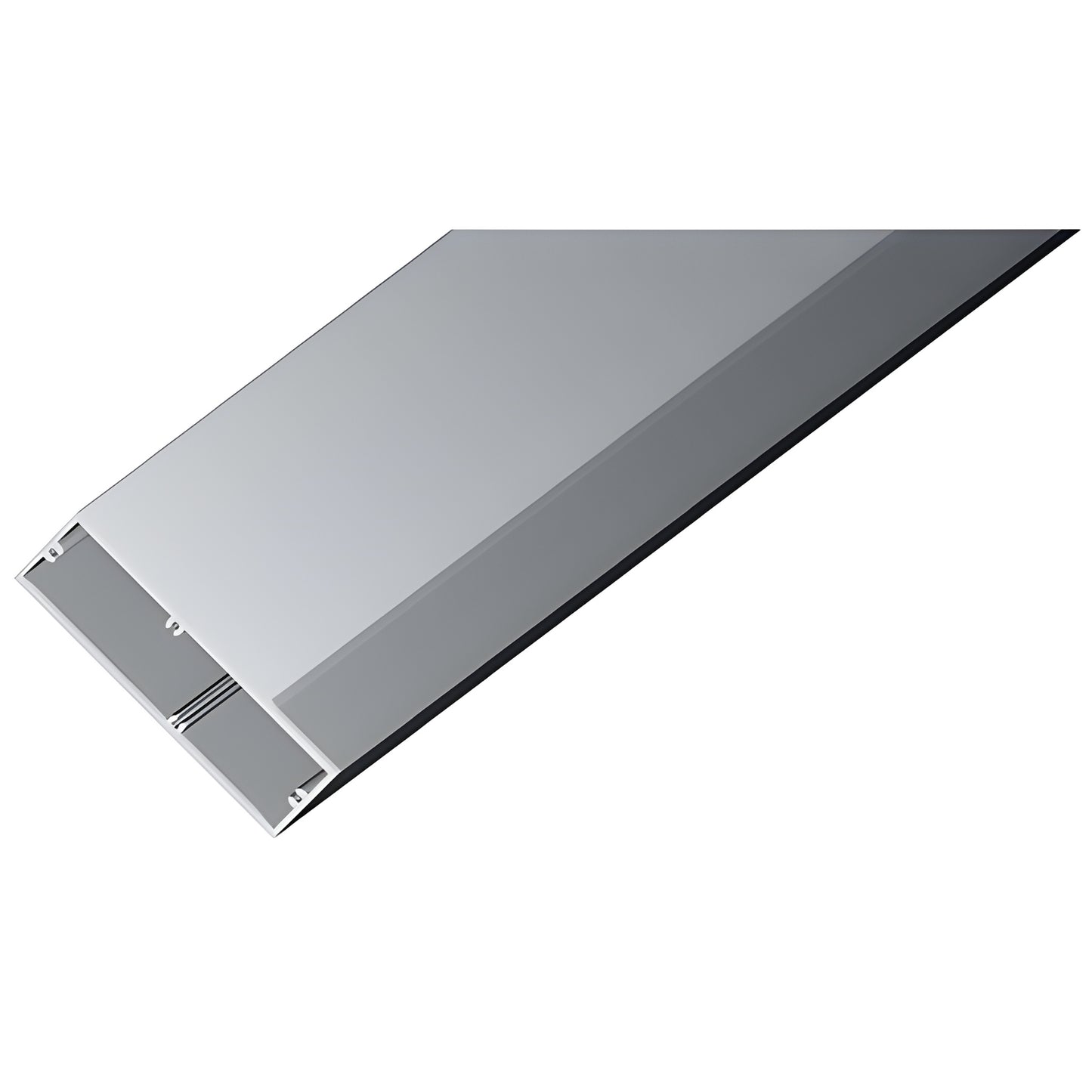 2" x 12" extruded 6063 T6 aluminum sunshade blade, 20ft, rectangular tube, silver finish for curtainwall/storefront applicati