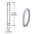 CRL Brushed Stainless Steel 0.100 in Straight Cylinder Ring