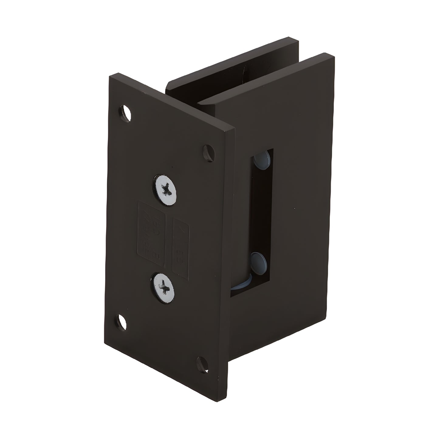 Oil rubbed bronze Geneva glass shower hinge, full back plate, fits 8-12mm glass (SKU: GEN0370RB)