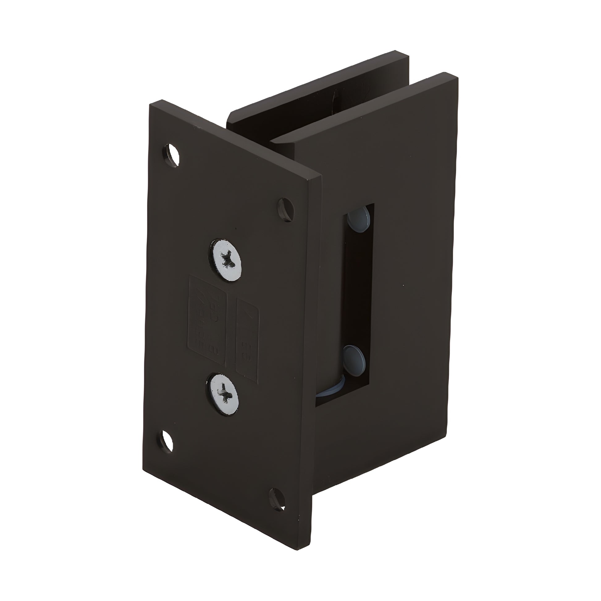 Oil rubbed bronze Geneva glass shower hinge, full back plate, fits 8-12mm glass (SKU: GEN0370RB)