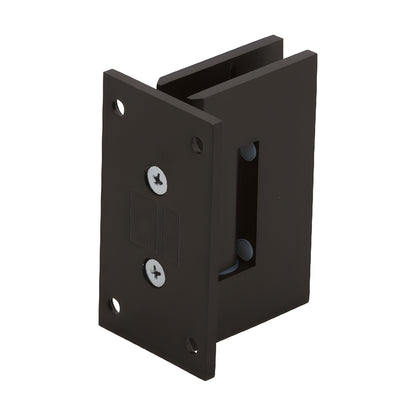 Oil rubbed bronze Geneva glass shower hinge, full back plate, fits 8-12mm glass (SKU: GEN0370RB)