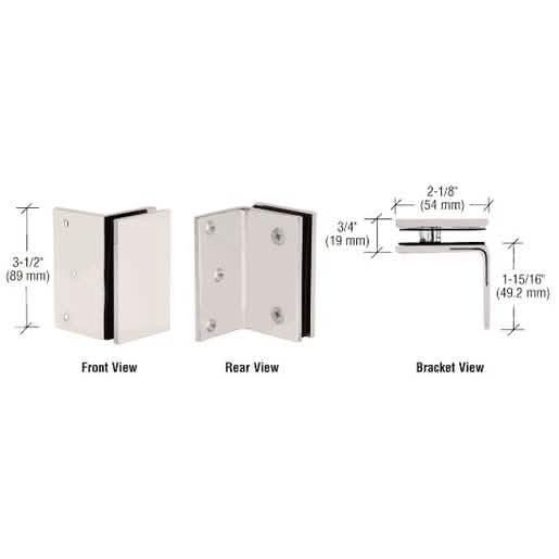 CRL Satin Nickel Geneva Series Wall Mount Bracket - sleek, durable, and stylish design.