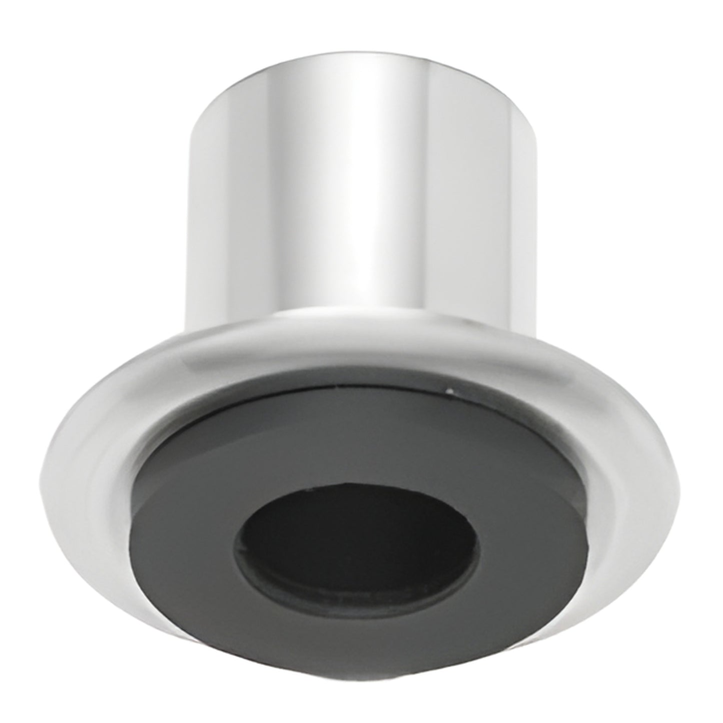 LS1BS brushed stainless steel mortise top pivot for free-swinging doors, 1" install hole, rubber seat, flush mount