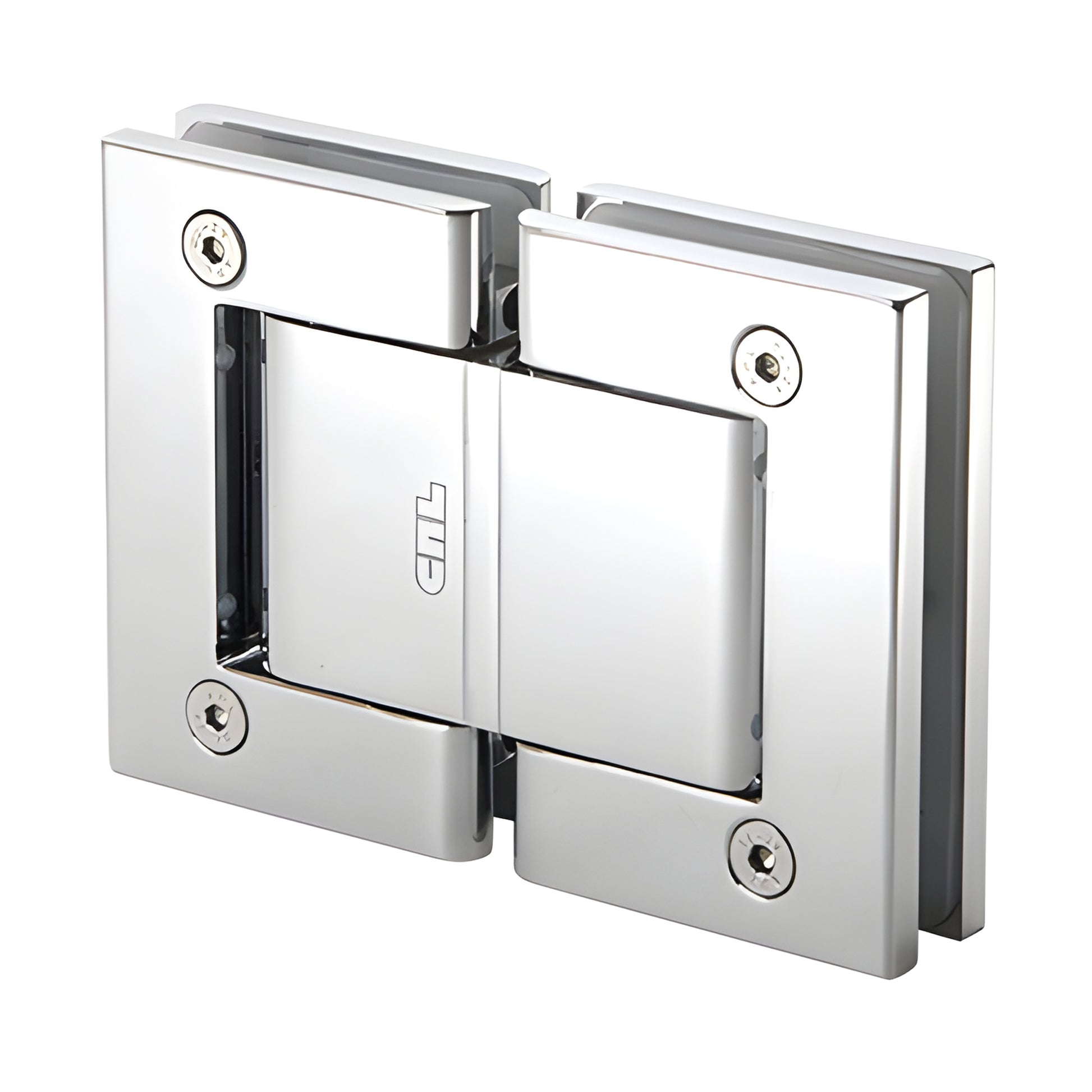 CRL H8215CH polished chrome 180 glass-to-glass self-closing hinge, oil-dynamic, for 3/8 in (10 mm) glass