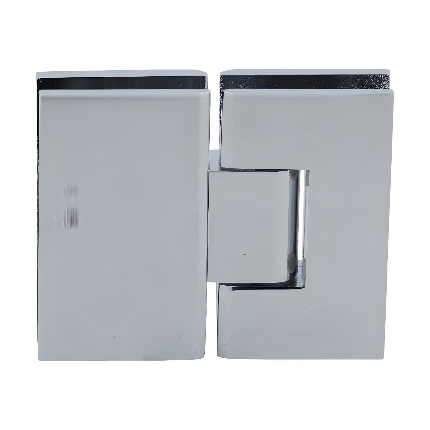 CRL Vienna V1E180CH polished chrome glass-to-glass shower hinge, square brass design for 3/8-1/2" tempered glass