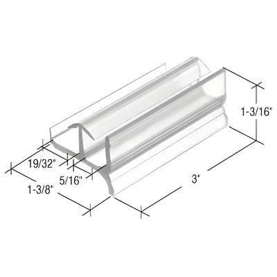 CRL Workright 1-3/8" Sliding Door Bottom Guide - Replacement