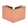 SGC90RG rose gold 90 glass-to-glass solid brass clamp for 3/8-1/2" frameless shower panels