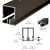 CRL-U.S. Aluminum Deep Division Bar w/ Vinyl, Dark Bronze - 24'