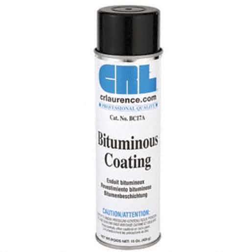 CRL Black Bituminous Paint Aerosol – Durable, weatherproof coating for metal surfaces.