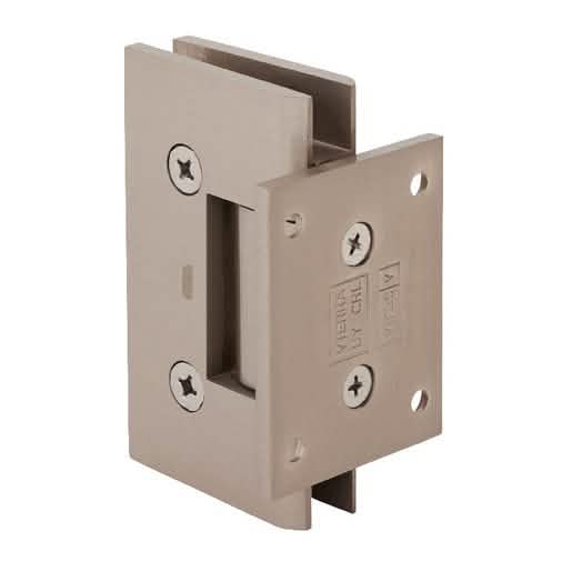 CRL Brushed Nickel Vienna 074 Wall Mount Hinge with Short Back Plate for Glass Doors