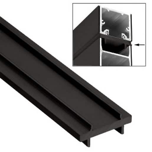 CRL Matte Black NH2 Header Mount Saddle for Sidelite Rails - Sleek and Durable Design