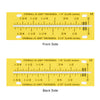 Yellow replacement scale set (SKU MG1500SS) for MG1500/MG1500MM glass thickness and IG air-space measurement.