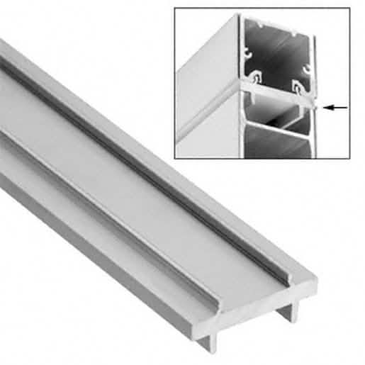 CRL Satin Anodized NH2 Header Mount Saddle for Sidelite Rails, sleek and durable design.