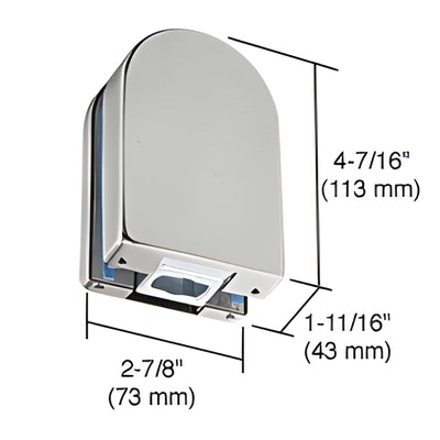 CRL PTH Bottom Patch Fitting, Brushed Stainless for Glass Doors