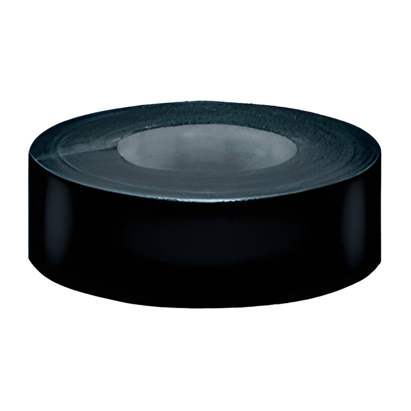 Black cloth duct tape roll (SKU C5292), 2 in x 180 ft, reinforced cloth with glossy black finish.