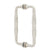 CRL 8" Polished Nickel Victorian Glass Door Pulls Back-to-Back Pair