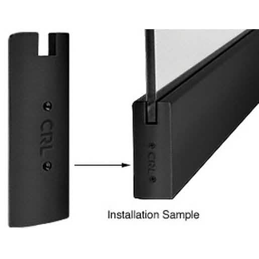 CRL Matte Black 6" Square End Cap for Sidelite Rails - Sleek, Durable, Modern Design