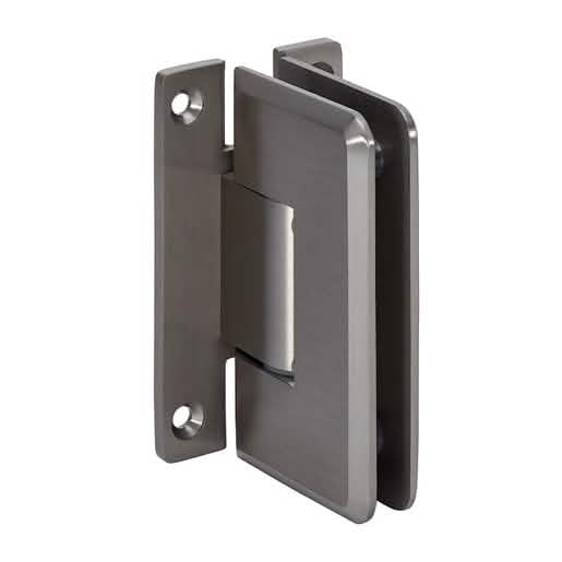 Brushed Nickel Adjustable Wall Mount 'H' Back Plate Hinge - CRL Cologne 337 Series