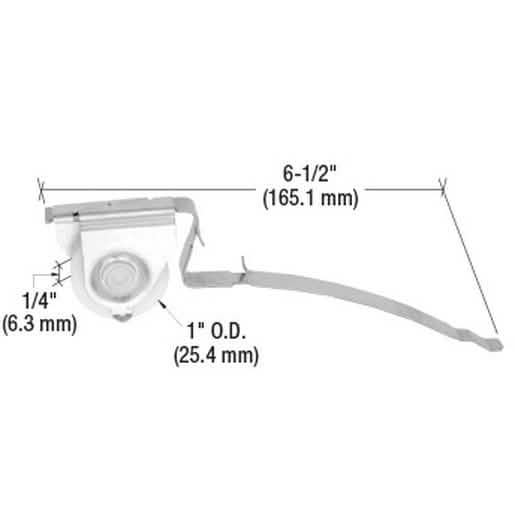 "CRL 1\" Nylon Center Groove Sliding Screen Door Spring Tension Roller - Durable & Reliabl