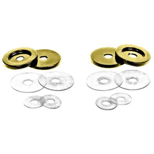 Satin Brass Replacement Washers for Solid Pull Handle - Back-to-Back Style, CRL