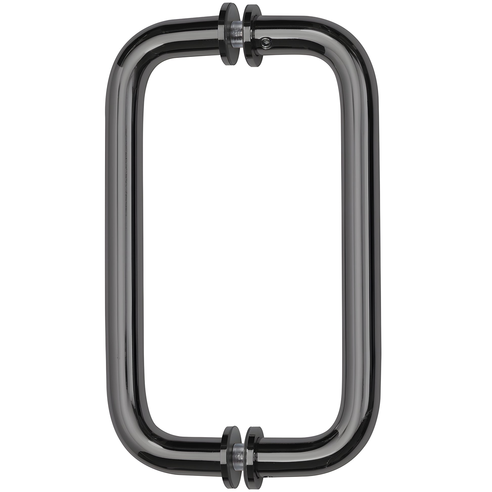 SPH8GM gun-metal solid brass squared pull handle for frameless glass doors, 3/4" dia, fits 1/4"-1/2" (6-12mm) glass.