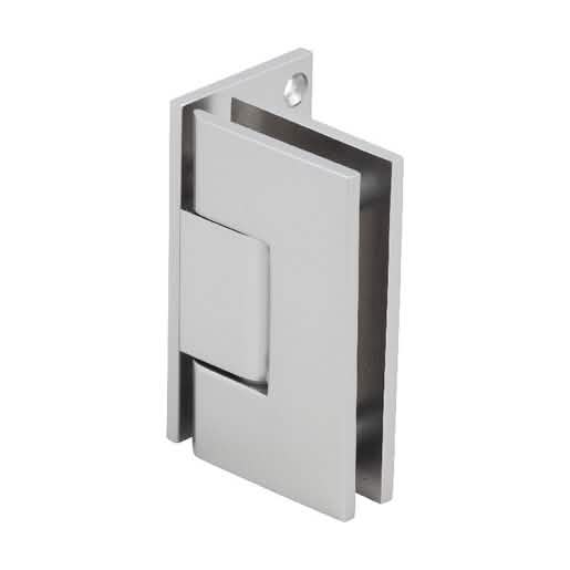 "CRL Satin Nickel Geneva 044 Series Wall Mount Offset Back Plate Hinge - Sleek and Durable