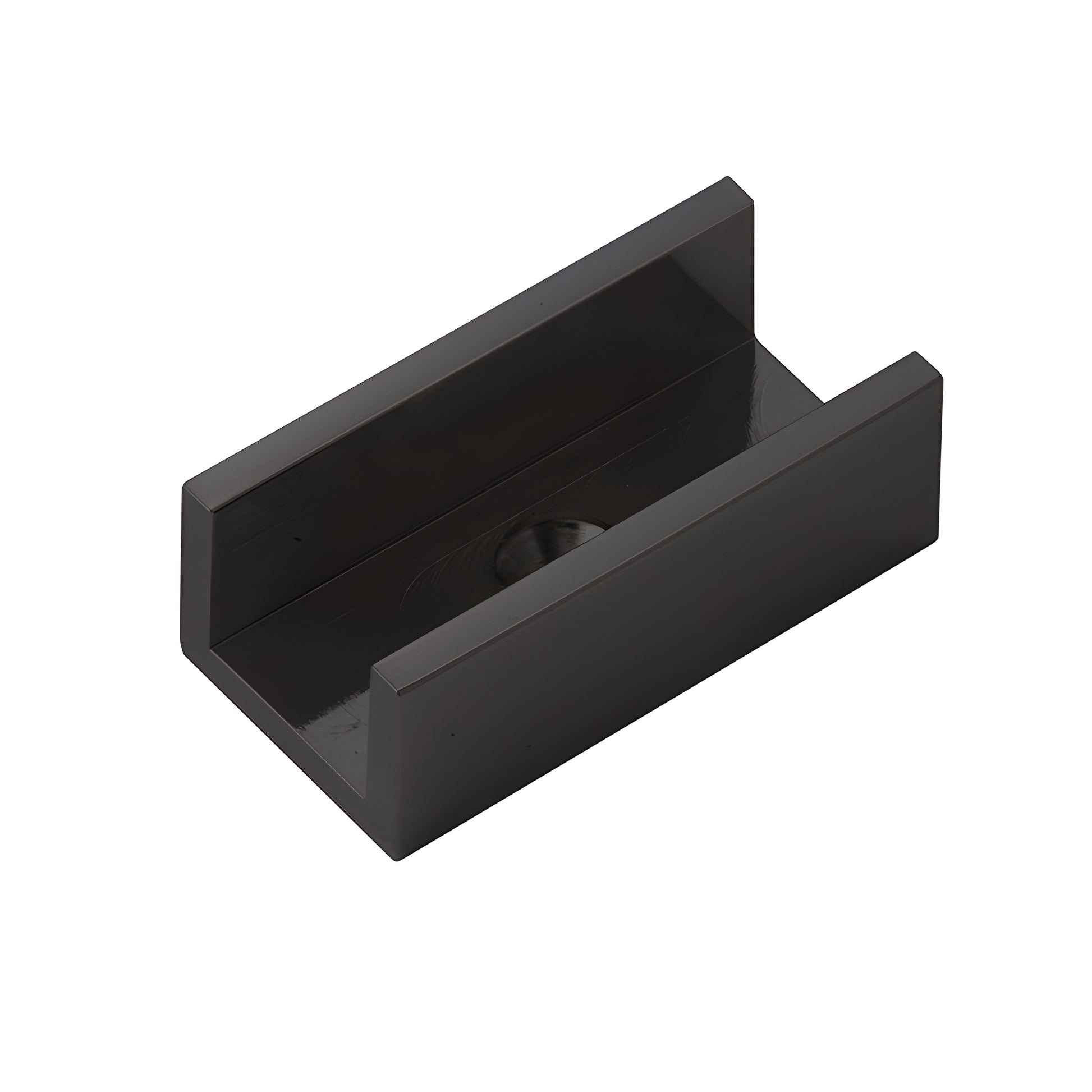Oil rubbed bronze Hydroslide metal bottom guide HYD080RB for 8-10mm glass doors, brass.