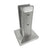 CRL Brushed Stainless Square Surface Mount Spigot for Glass Railings