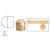 CRL Polished Brass Dome End Cap for 1-1/2" Handrail Tubing