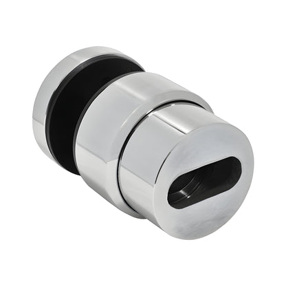 Polished 316 stainless adjustable glass rail standoff (SKU RS0B2XPS), 2" dia, for 3/4"-27/32" tempered laminated glass.