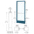 CRL-U.S. Aluminum 36x84 KYNAR Paint Narrow Stile Butt-Hinge Door