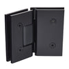 Gloss black solid brass 135 glass-to-glass squared shower hinge, SKU V1E045BL