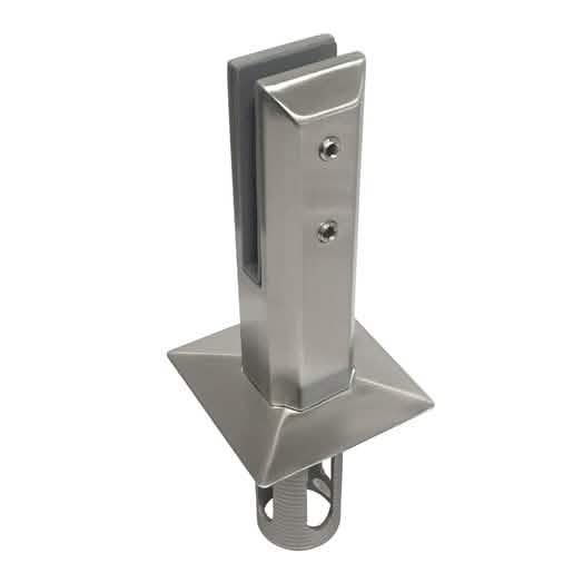 CRL Brushed Stainless Steel Square Core Mount Spigot, 2205 - Durable, Modern Design