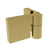CRL Lugano Series Satin Brass Wall-Mount Door Hinge, Left-Hand