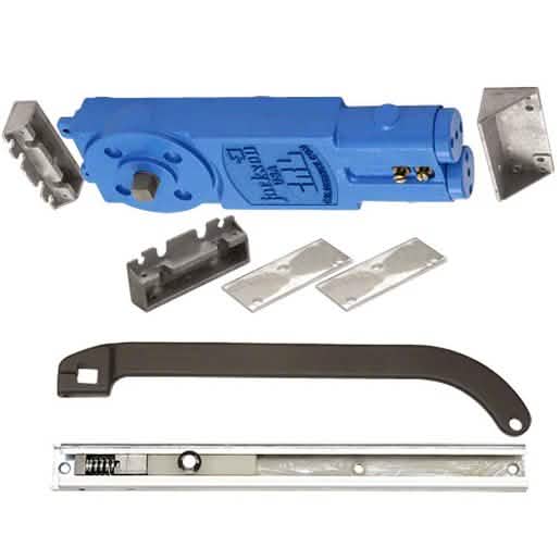CRL Jackson® Adjustable Overhead Closer, Dark Bronze, with "P" Offset Slide-Arm, 105º Angl