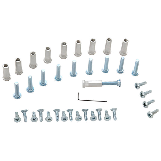 RSP100A satin anodized replacement screw pack for CRL 100/150 series continuous geared hinges, assorted screws and pins.