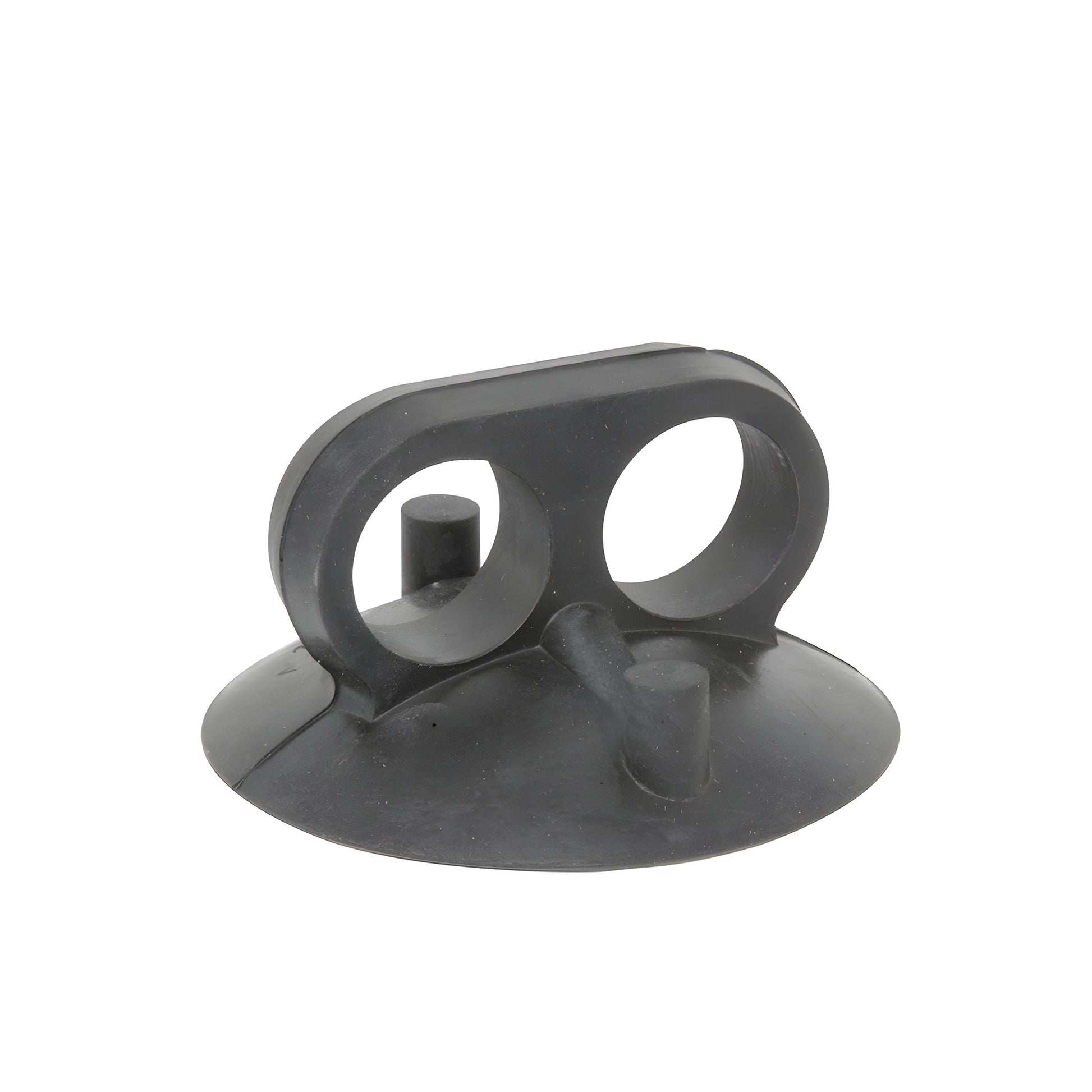 CRL Knuckle Saver two-finger rubber glass lifter VC3825, black suction pad, 3-1/4 in diameter, 10 lb capacity