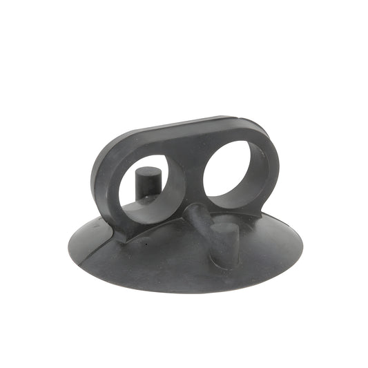 CRL Knuckle Saver two-finger rubber glass lifter VC3825, black suction pad, 3-1/4 in diameter, 10 lb capacity