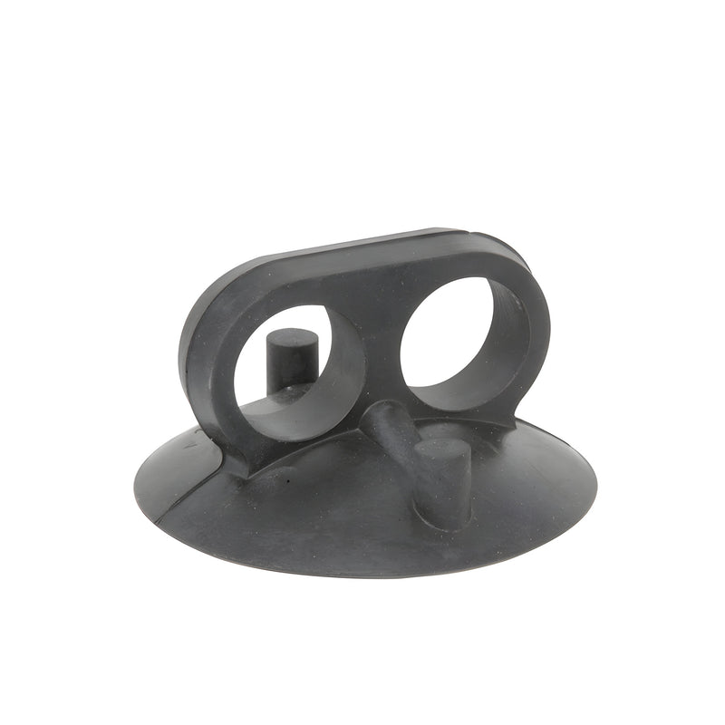 CRL Knuckle Saver two-finger rubber glass lifter VC3825, black suction pad, 3-1/4 in diameter, 10 lb capacity