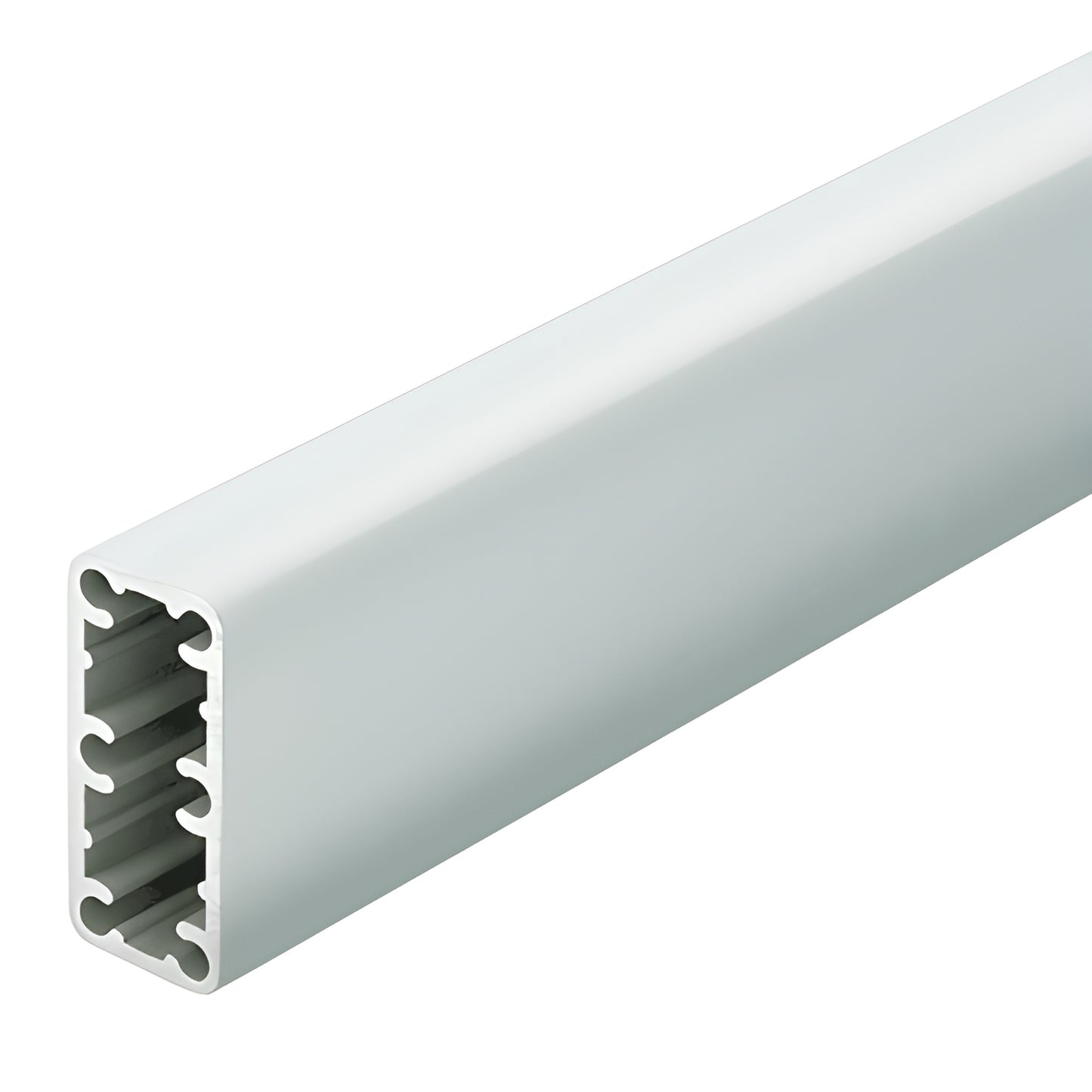 HPT36S silver metallic aluminum post, 36 in, 2-3/8 in x 1-1/8 in hollow extruded profile