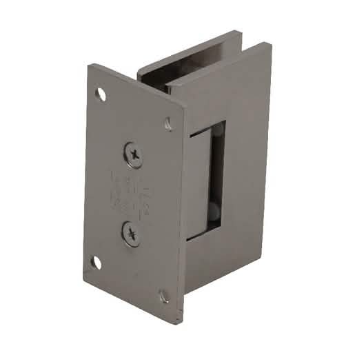 Polished Nickel Geneva 337 Adjustable Wall Mount Hinge with Full Back Plate - Sleek Design