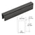 CRL Matte Black 11-Gauge Glass Cap Rail 20' for 1/2 & 5/8 in