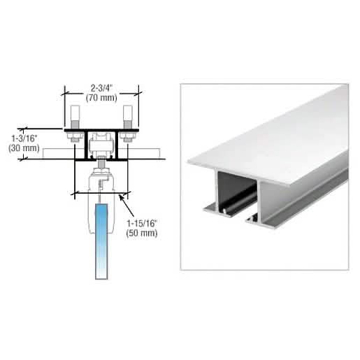 CRL50 White Powder Coated Top Track for Dropped Ceiling - 118" - Durable and Stylish